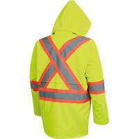 5628 The Rock  Waterproof Safety Jacket, Polyester/Polyurethane, High Visibility Lime-Yellow, Small R.M.G. Prévention