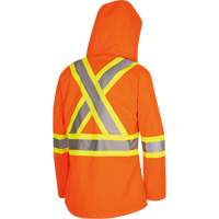 5626W The Rock Women's 300D  Quilted Safety Parka, Polyester/Polyurethane, High Visibility Orange, X-Small R.M.G. Prévention