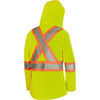 5628W The Rock Women's 300D  Quilted Safety Parka, Polyester/Polyurethane, High Visibility Lime-Yellow, X-Small R.M.G. Prévention