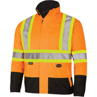 5770 Waterproof Reversible Safety Jacket, Polyester/Polyurethane, High Visibility Orange, Small R.M.G. Prévention