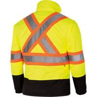 5771 Waterproof Reversible Safety Jacket, Polyester/Polyurethane, High Visibility Lime-Yellow, Small R.M.G. Prévention