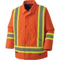 5537A Quilted Duck Safety Parka, High Visibility Orange, Small R.M.G. Prévention