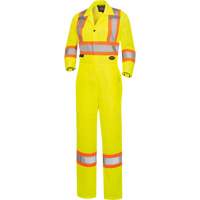 5999AW Women's High-Visibility Traffic Safety Coveralls, X-Small, High Visibility Lime-Yellow R.M.G. Prévention