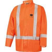 5990J Manteau de s&eacute;curit&eacute; imperm&eacute;able tr&egrave;s robuste ignifuge et r&eacute;sistant aux arcs &eacute;lectriques, Petit, Orange haute visibilit&eacute;, 11 cal/cm² R.M.G. Prévention