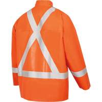 5990J Manteau de s&eacute;curit&eacute; imperm&eacute;able tr&egrave;s robuste ignifuge et r&eacute;sistant aux arcs &eacute;lectriques, Petit, Orange haute visibilit&eacute;, 11 cal/cm² R.M.G. Prévention