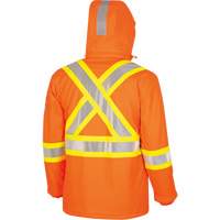 5884 Manteau imperm&eacute;able ignifuge et r&eacute;sistant aux arcs &eacute;lectriques avec capuchon Flash-Gard, Petit, Orange haute visibilit&eacute;, 51 cal/cm² R.M.G. Prévention
