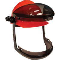Facetec with Cap Attachment for Slotted Hard Hats, Ratchet Suspension R.M.G. Prévention
