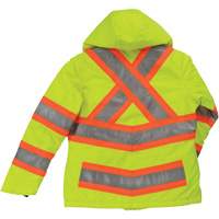 Manteau de s&eacute;curit&eacute; isolant et extensible pour femmes, Polyester, Jaune lime haute visibilit&eacute;, T-petit R.M.G. Prévention