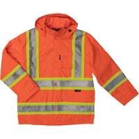 Ripstop Safety Rain Jacket, Polyester, X-Small, High Visibility Orange R.M.G. Prévention