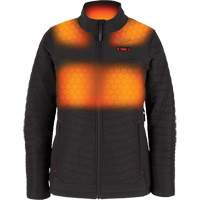 Manteau chauffant M12 Axis avec pile, Femmes, Grand, Noir R.M.G. Prévention