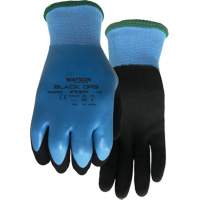 Stealth Black Ops Water-Resistant Gloves, Size Small, 15 Gauge, Rubber Latex Coated, Glass Fibre/Polyester Shell, ASTM ANSI Level A4 R.M.G. Prévention