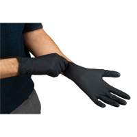 Heavyweight Tactile Grip Examination Gloves, Small, Nitrile, 8-mil, Powder-Free, Black R.M.G. Prévention
