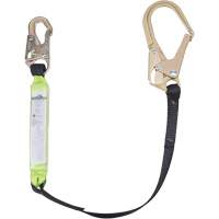 SA-6402-4 Shock Absorbing Lanyard, 4', Form Hook Center, Snap Hook Leg Ends, Polyester R.M.G. Prévention