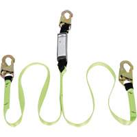 SA-54000-6 Shock Absorbing Lanyard, 6', Snap Hook Center, Snap Hook Leg Ends, Polyester R.M.G. Prévention