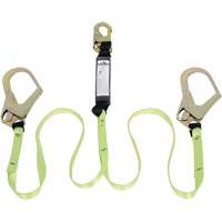 SA-54022-4 Shock Absorbing Lanyard, 4', Form Hook Center, Snap Hook Leg Ends, Polyester R.M.G. Prévention