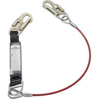 SA-5500-4 Shock Absorbing Lanyard, 4', Snap Hook Center, Snap Hook Leg Ends, Galvanized Steel R.M.G. Prévention