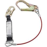 SA-5502-6 Shock Absorbing Lanyard, 6', Form Hook Center, Snap Hook Leg Ends, Galvanized Steel R.M.G. Prévention