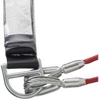 SA-55522-4 PVC-Coated Shock Absorbing Lanyard, 4', Form Hook Center, Snap Hook Leg Ends, Galvanized Steel R.M.G. Prévention