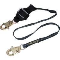 Arc Flash Web Shock-Absorbing Lanyard, 6', Snap Hook Center, Snap Hook Leg Ends, Kevlar&reg; R.M.G. Prévention