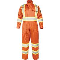 Fire-Resistant Coverall with High-Visibility Bands, Size Small, Orange R.M.G. Prévention