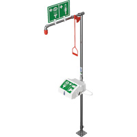 Douche combin&eacute;e avec cuvette ferm&eacute;e en ABS et entr&eacute;e inf&eacute;rieure, Socle R.M.G. Prévention