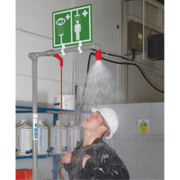 Douche combin&eacute;e avec cuvette ferm&eacute;e en ABS et entr&eacute;e sup&eacute;rieure, Socle R.M.G. Prévention