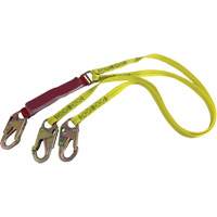 External Energy Absorber Lanyard with 3/4" Hooks, 6', Snap Hook Center, Snap Hook Leg Ends, Polyester R.M.G. Prévention
