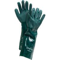 Gants verts &agrave; double enduit, 18" lo, PVC, Doublure en Jersey de coton, 70 mils R.M.G. Prévention