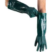 Gants verts &agrave; double enduit, 18" lo, PVC, Doublure en Jersey de coton, 70 mils R.M.G. Prévention