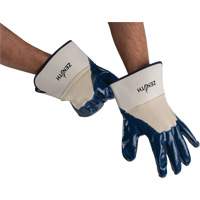 Heavyweight Safety Cuff Gloves, 11/2X-Large, Nitrile Coating, Cotton Shell R.M.G. Prévention