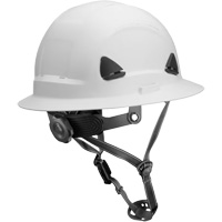 Casque Fibre Metal de style escalade avec bordure compl&egrave;te, R&eacute;pond aux normes CSA type 2, Suspension Rochet, Non ventil&eacute; R.M.G. Prévention