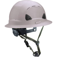 Casque Fibre Metal de style escalade avec bordure compl&egrave;te, R&eacute;pond aux normes CSA type 2, Suspension Rochet, Ventil&eacute; R.M.G. Prévention