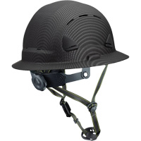 Casque Fibre Metal de style escalade avec bordure compl&egrave;te, R&eacute;pond aux normes CSA type 2, Suspension Rochet, Ventil&eacute; R.M.G. Prévention