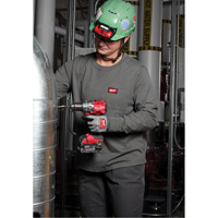 T-shirt &agrave; manches longues avec poches GRIDIRON, Femmes, T-petit, Bleu R.M.G. Prévention