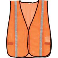 Compact Mesh Safety Vest, High Visibility Orange, Polyester R.M.G. Prévention