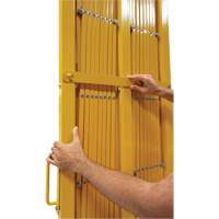 Barri&egrave;re extensible, 84" h x 20' lo, Jaune R.M.G. Prévention