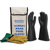 Class 1 Rubber Electrical Glove Kit, 8, 14" L, 37 cal/cm², NFPA 70E R.M.G. Prévention