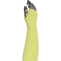 Manchette r&eacute;sistante &agrave; la coupe &agrave; 2 plis Kut Gard avec ouverture pour le pouce , Aramide/ATA, 10", ASTM ANSI niveau A6, Jaune R.M.G. Prévention