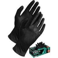 Gants jetables Deny, Petit, Nitrile, 6 mils, Sans poudre, Noir R.M.G. Prévention