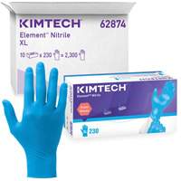 Gants d'examen Kimtech Element, T-petit, Nitrile, 3,2 mils, Sans poudre, Bleu, Classe 2 R.M.G. Prévention