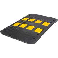 Speed Hump with End Caps, Rubber, 3' L x 40" W x 2" H R.M.G. Prévention