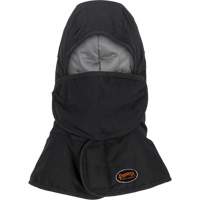 Doublure matelass&eacute;e ignifug&eacute;e Pioneer 765A pour casque de s&eacute;curit&eacute; avec un long cou et embout buccal amovible, Noir/Gris, Coton/FR-Tech/Modacrylique/Nylon R.M.G. Prévention