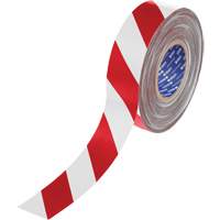 Ruban de marquage pour plancher ToughStripe Max, 2" x 100', Polyester, Rouge et blanc R.M.G. Prévention