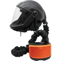 Respirateur &agrave; adduction d'air purifi&eacute; avec visi&egrave;re et ensemble de ventilation PEAKAIR DEFENDER, Respirateur &agrave; masque, Pile Lithium-ion R.M.G. Prévention