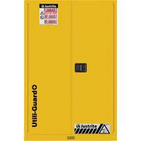 Utili-Guard+ Flammable Safety Cabinet, 45 gal., 2 Door, 43" W x 65" H x 22" D R.M.G. Prévention
