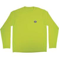Chill-Its 6689 Cooling Long Sleeve Sun Shirt with UV Protection, High-Visibility Lime-Yellow, Small R.M.G. Prévention