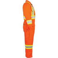 Salopette en canevas doubl&eacute;e haute visibilit&eacute;, Petit, Orange haute visibilit&eacute; R.M.G. Prévention