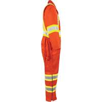 High-Visibility Unlined Coveralls, Small, High Visibility Orange R.M.G. Prévention