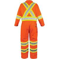 High-Visibility Unlined Coveralls, Small, High Visibility Orange R.M.G. Prévention
