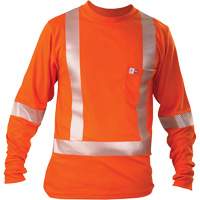 Long-Sleeved T-Shirt, Small, Orange R.M.G. Prévention